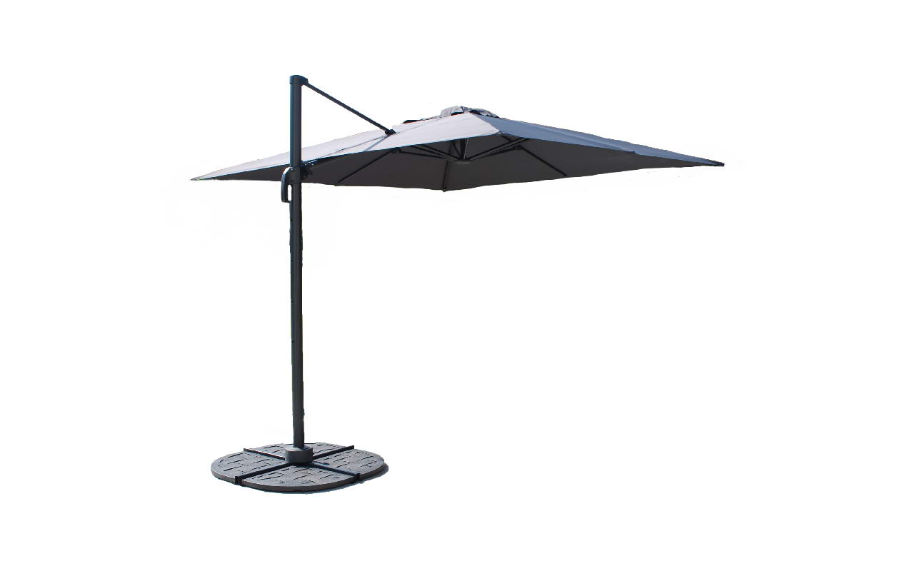 Parasol déporté 3x3 m carré Vario | Creador®