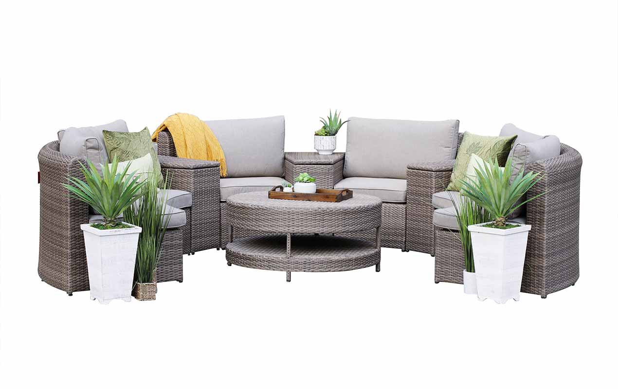 Salon de jardin rond modulable Cyprus 6 places | BG®