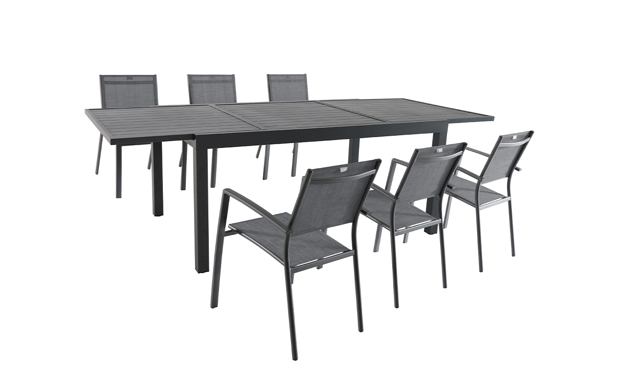 Salon de jardin Vital 240 & Clara AC 6 places gris | Creador®